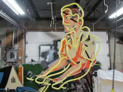 New Weakley Equipment Animated Painted Neon Sign 52"W x 72"H