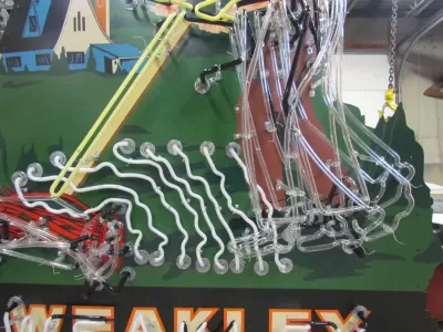 New Weakley Equipment Animated Painted Neon Sign 52"W x 72"H