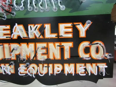 New Weakley Equipment Animated Painted Neon Sign 52"W x 72"H