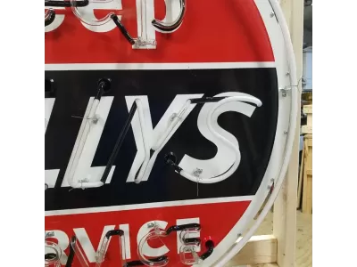 New Jeep Willy's Service Porcelain Neon Sign - 48" Diameter