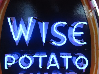 New Wise Potato Chips Porcelain Neon Sign 38"W x 72"H