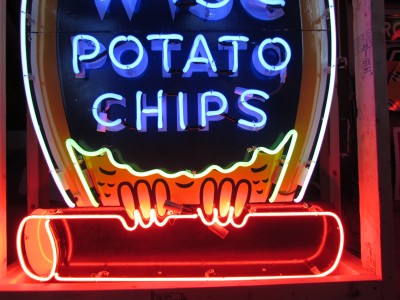 New Wise Potato Chips Porcelain Neon Sign 38"W x 72"H