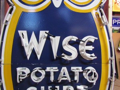 New Wise Potato Chips Porcelain Neon Sign 38"W x 72"H