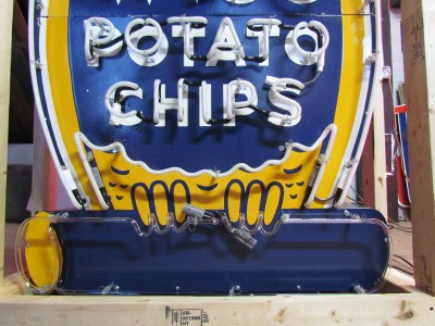 New Wise Potato Chips Porcelain Neon Sign 38"W x 72"H