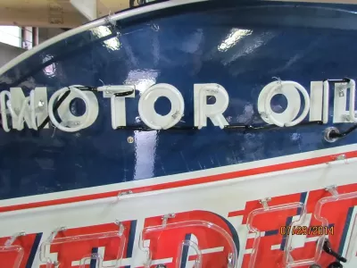 New Zephyr Gas & Motor Oil Painted Neon Sign - 7 Ft W x 5 Ft H