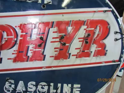 New Zephyr Gas & Motor Oil Painted Neon Sign - 7 Ft W x 5 Ft H