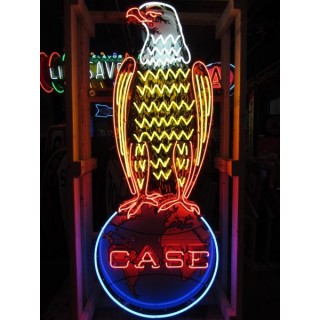 New Case Eagle Porcelain Neon Sign 32"W x 72"H