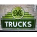 New GMC Trucks Double-sided Porcelain Neon with Bullnose Ends  72 IN W x 32 IN H