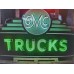 New GMC Trucks Double-sided Porcelain Neon with Bullnose Ends  72 IN W x 32 IN H