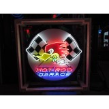 New Hot Rod Garage Porcelain Neon Sign 48" Diameter 