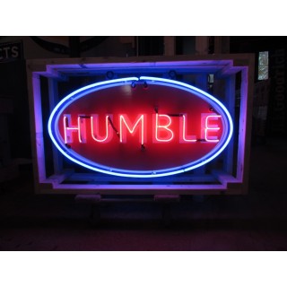 New Humble Gas Porcelain Neon Sign 48 IN W x 26 IN H