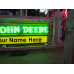 New John Deere Double-sided Porcelain Neon with Privilege Panel  76"W x 32"H