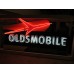 New Oldsmobile Rocket Animated Porcelain Sign with Neon 72 IN W x 38 IN H 