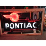 New Black Pontiac Double-Sided Porcelain Neon Sign 72" x 36"