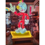 New Reddy Kilowatt Double-sided Porcelain Neon with Matching Can 48"W x 80"H