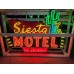 New Siesta Motel Painted Neon Sign -  8 1/2 FT Wide  x 72 inches High