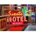 New Siesta Motel Painted Neon Sign -  8 1/2 FT Wide  x 72 inches High