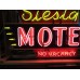 New Siesta Motel Painted Neon Sign -  8 1/2 FT Wide  x 72 inches High