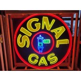 New Signal Gas Porcelain Neon Sign 72" Diameter