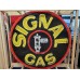 New Signal Gas Porcelain Neon Sign 72" Diameter